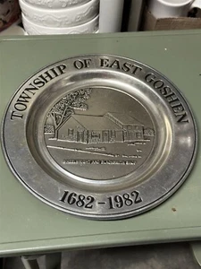 Wilton RWP Armetale Commemorative Plate Township of East Goshen 1684-1982 - Picture 1 of 11