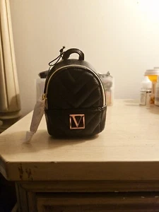 Victoria Secret Micro Mini Backpack Keychain Coin Purse Wallet Midnight Blue New - Picture 1 of 12