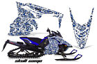 Snowmobile Graphics Kit Decal Sticker Wrap For Yamaha Viper 2014-2016 SKULL BLUE