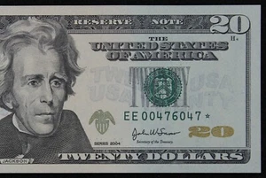 $20 2004 Gem CU Star Federal Reserve Note EE00476047* E5 Richmond 640K RUN 1 - Picture 1 of 3