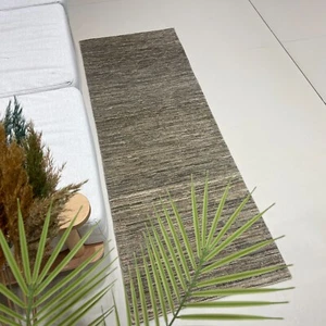 Handmade (2'0" x 5'6") Natural Gray Scandinavian Style Wool Runner Rug - Picture 1 of 12