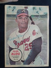 1967 Topps Baseball All-Star Pin-Ups # 30 Felipe Alou - Atlanta Braves (VG) 