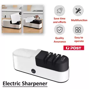 Electric Knife Sharpener Professional Kitchen Scissor Knife Sharpening Tools AUS - Picture 1 of 12