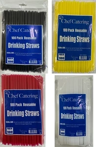 500-1000 Reusable Plastic Drinking Straws.Birthday Wedding Summer Party Cocktail - Picture 1 of 17