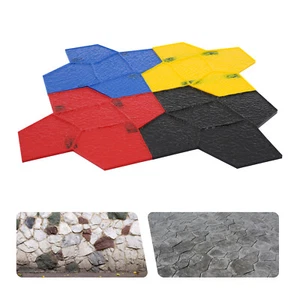 Paquete de 4 tapetes de estampillas de hormigón pared y piso hormigón estampado textura molde 59*59 cm - Imagen 1 de 24