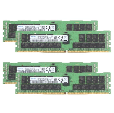 Samsung DDR4 RAM 4x 32G 2RX4 PC4-2666V Only Server ECC Memory M393A4K40BB2-CTD7Q - Image 1 of 4