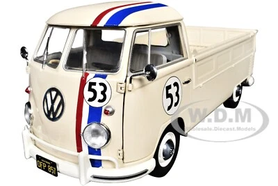 1950 VOLKSWAGEN T1 PICKUP RACER #53 CREAM 1/18 DIECAST MODEL BY SOLIDO S1806708 - Image 1 of 4