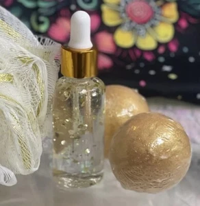 “I’M RICH, B*TCH”✨MONEY DRAWING Conjure Spell GOLDEN Bath Oil & Bath Bombs - Picture 1 of 7