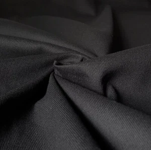 Black 100% Cotton Twill Heavy Woven Fabric – Jeans, Workwear, Drill, 150cm wide - Picture 1 of 4