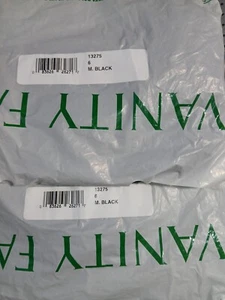 2 Vanity Fair 6M Hi-cut Panty Style 13275 Black Lace Trim Buttery Soft Classy - Picture 1 of 9