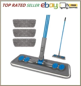 Microfiber Dust Mops for Floor Cleaning - Wet Dry Mop with 3 Washable Pads - Picture 1 of 5