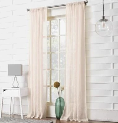 Avril Crushed Sheer Rod Pocket Curtain Panel - No. 918 - Target - Image 1 of 4