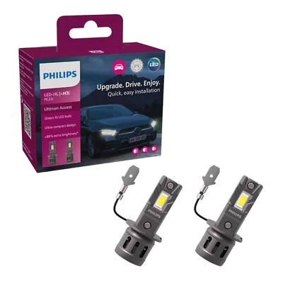 Lampadine Auto H3 LED Philips Ultinon Access 6000K 12V Px26d - Alta Luminosità - Immagine 1 di 4