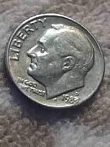 1983 D Roosevelt Dime Doubling on Reverse Error - Picture 1 of 14