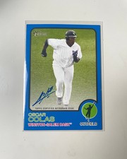 2022 Heritage Minor League Edition Real One Blue Border /99 Oscar Colas Auto