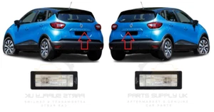 NEW FOR RENAULT CAPTUR 13-20 REAR LICENSE PLATE LIGHT PAIR SET - Picture 1 of 2