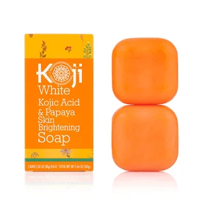 Koji White Kojic Acid & Papaya Skin Brightening Soap, Dark Spots for Face & Body