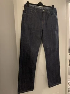 Mens Dark Denim Relaxed Fit Jeans - Picture 1 of 4