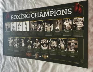 Australian Champions Boxing Poster Lithograph Tszyu Fenech Green 1890-2013 NEW - Foto 1 di 15