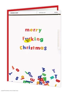 Brainbox Candy Unhöflich 'Merry F cking Weihnachten' Weihnachtskarte lustig - Bild 1 von 1