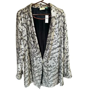 Anthropologie Maeve Jacket Women's Jordyn Sequined Blazer 3XL XXXL Nwt - Picture 1 of 10