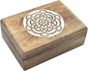 Joyero decorativo de madera hecho a mano STORE INDYA, SIPL-MI-2138 - Imagen 1 de 5