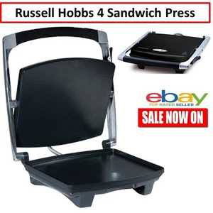 Russell Hobbs 4 Slice Sandwich Panini Press Jaffle Maker Toastie Toaster Cafe - Picture 1 of 10