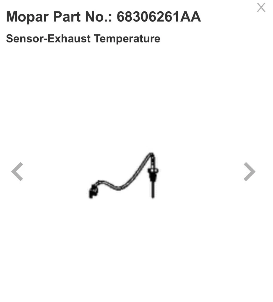 Mopar 68306261AA Exhaust Temperature Sensor  Dodge Ram 2500-3500 6.7 Diesel   - Image 1 of 4