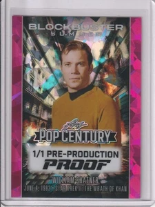 2025 Leaf Pop Century William Shatner Blockbuster Summer Pink 1/1 Proof - Picture 1 of 2