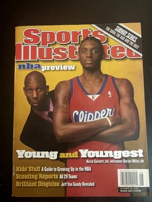 ¡Quiosco de revista Sports Illustrated Kevin Garnett vista previa de la NBA 30/10/2000! Foto 1 de 4