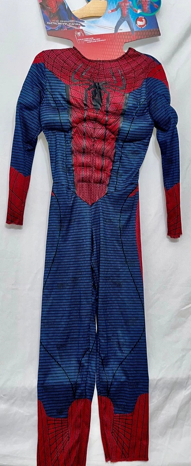 Disguise 42476k Spider-Man Classic Muscle Chest Halloween Costume - Medium (7-8)