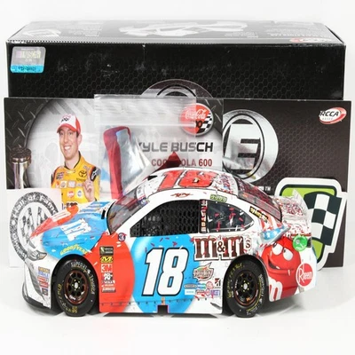 KYLE BUSCH 2018 ELITE #18 COKE 600 WIN M&M'S RED WHITE & BLUE /418 MADE XRARE! - Image 1 of 4