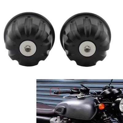 Handlebar End Plug Cap Hand Grip For Triumph Street Twin 2016-2022 2018 Black 2x - Image 1 of 4