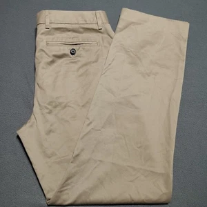 Bonobos Pantalone Chino Uomo 30/30 Tan Mercoledì Vestibilità Atletica Cotone Piatto Preppy - Foto 1 di 10