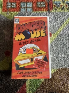RARE OOP OUT OF PRINT VHS DANGER MOUSE RIDES AGAIN HBO HOME VIDEO 1985 CARTON - Imagen 1 de 4