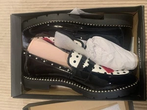 Betsey Johnson Darian-L Mujer Sin Cordones Pata de Gallo/Negro-Blanco 12 Nuevo - Imagen 1 de 5