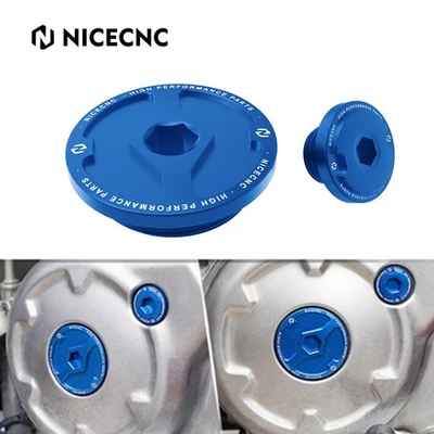 NICECNC Crankcase Cover Plug Screws Kit For Yamaha YFZ450R / RSE 2009-2023 Blue - Image 1 of 4
