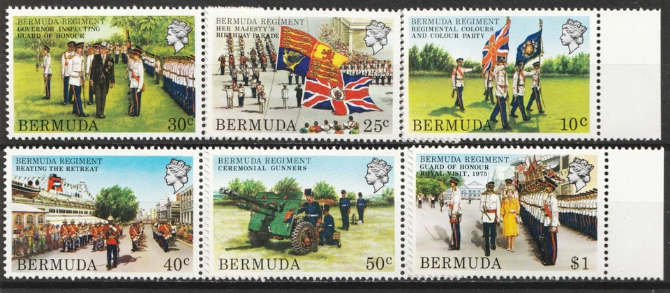 Bermudas 1982 Sc# 423-28 - Regimiento militar. Juego de sellos postales MNH Cv$9,30 Foto 1 de 1