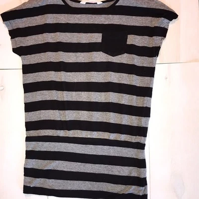 Camisa a Rayas H&M Negra y Gris Niñas Talla 8-10 Foto 1 de 2