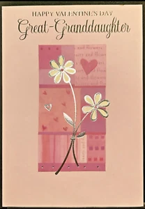Happy Valentine's Day GreatGranddaughter Greeting Card w/Envelope - Picture 1 of 4