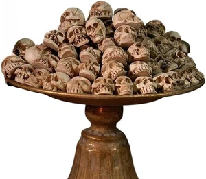 20 piezas Mini Cabezas de Calavera Estatuillas Esqueleto Jardín Adorno Halloween Fiesta Decoración - Imagen 1 de 7