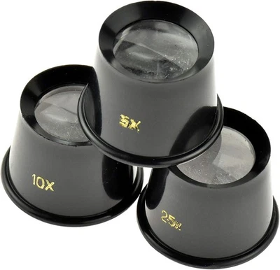 SE 3шт пластиковый глаз лупа комплект, 2,5 X, 5 X, 10 X - MI130 - Изображение 1 из 3