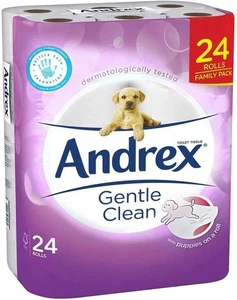 Andrex Family Soft Toilet Paper 24 Rolls Free Shipping - Picture 1 of 7