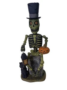 Greg Guedel Bethany Lowe Skeleton Tombstone Original Signed By Artist Halloween - Imagen 1 de 12