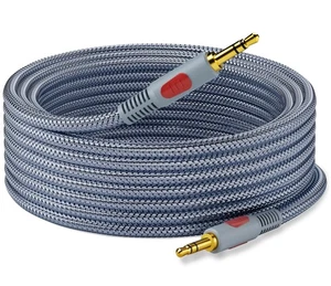 3.5mm Aux Audio Cable 30 ft, AUX Cord Braid 3.5mm to 3.5 mm Stereo Audio Cabl... - Picture 1 of 7