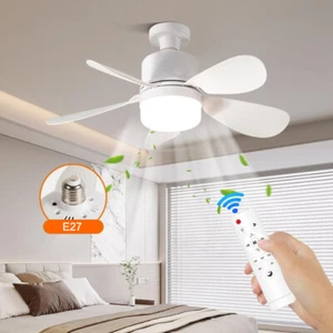 Modern Led Ceiling Fan w/Light Dimmable E27 Living Room Bedroom Fan Lamp 3 Speed - Picture 1 of 13