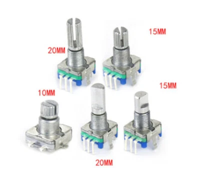 Rotary Shaft Encoder EC11 5Pin Digital Potentiometer With Push Switch 10/15/20mm - Image 1 of 4