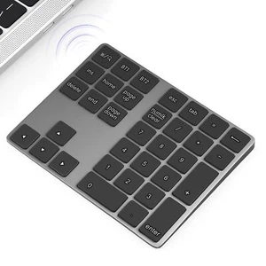 Bluetooth Number Pad Wireless Rechargeable USB C 34 Keys Financial Keyboard - Picture 1 of 8