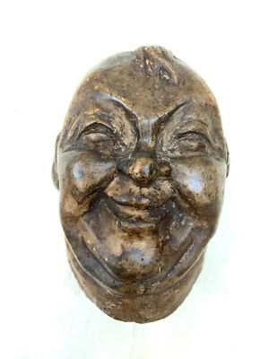 Ancien Masque En Terre Cuite - Photo 1/4