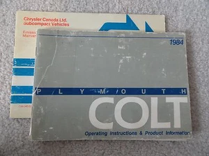 Plymouth Colt 1984 manual del propietario - Imagen 1 de 1